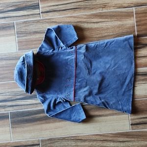 NWT 24 mos Grey Velvet Dress with Hat